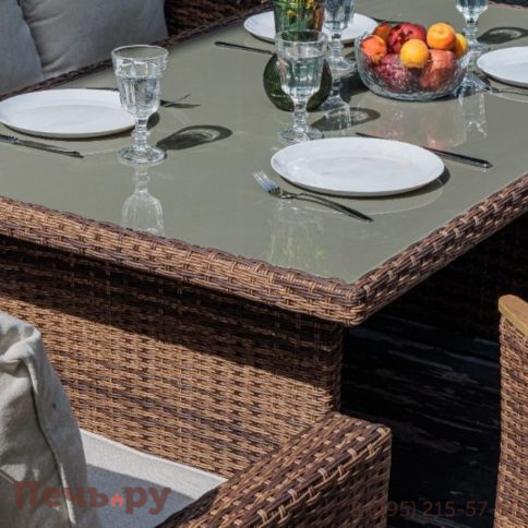 Угловой комплект Royal Family Zorro Wood Double коричневого цвета фото 4