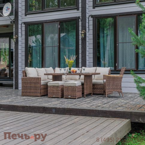 Угловой комплект Royal Family Zorro Wood коричневого цвета фото 2