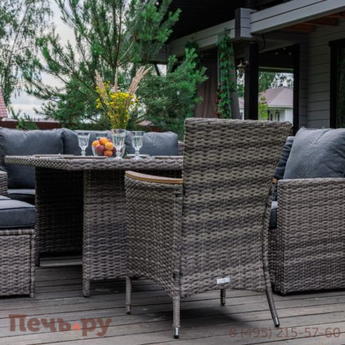 Угловой комплект Royal Family Zorro Wood серого цвета фото 5