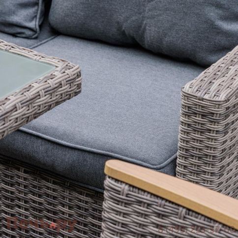 Угловой комплект Royal Family Zorro Wood серого цвета фото 8