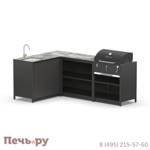 Угловой мангальный комплекс Cronon Lounge M-111SB, 2.3x1.5 м фото