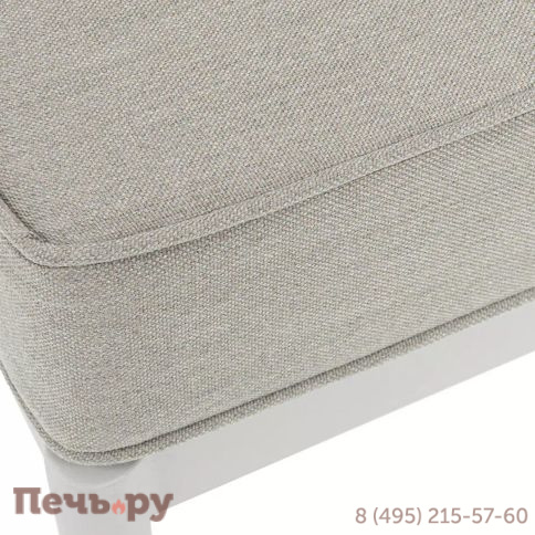 Угловой модуль плетеный из 4SiS Касабланка, каркас алюминий светло-серый (RAL7035) муар, роуп серо-коричневый 23мм, ткань бежевая 15052 фото 2