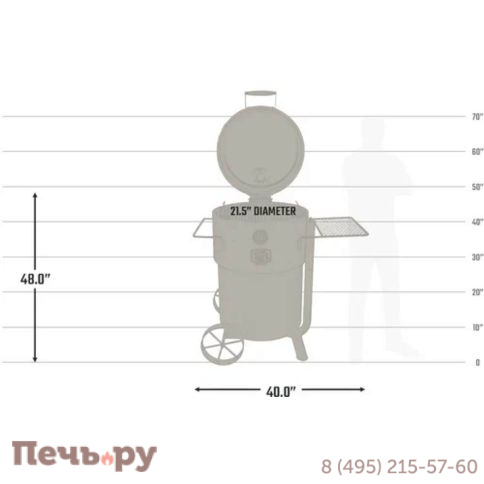 Угольный гриль коптильня Oklahoma Joe's Drum Bronco PRO фото 10