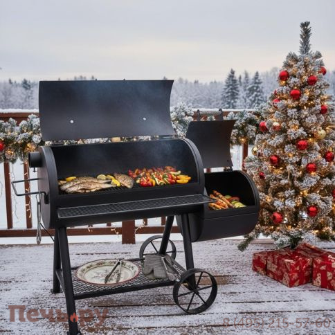 Угольный гриль коптильня Oklahoma Joe's Highland Reverse Flow фото 2