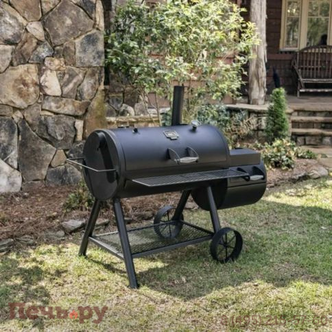 Угольный гриль коптильня Oklahoma Joe's Longhorn Reverse Flow фото 6