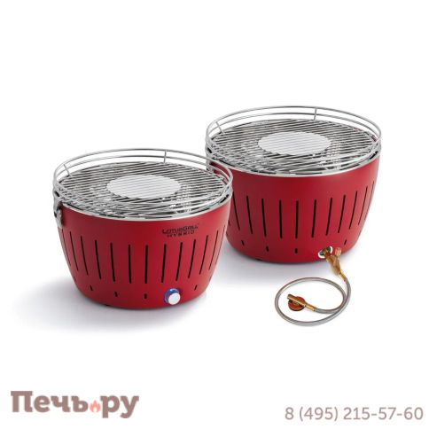Угольный газовый гриль Lotus Grill Hybrid Classic Blazing Red фото 2