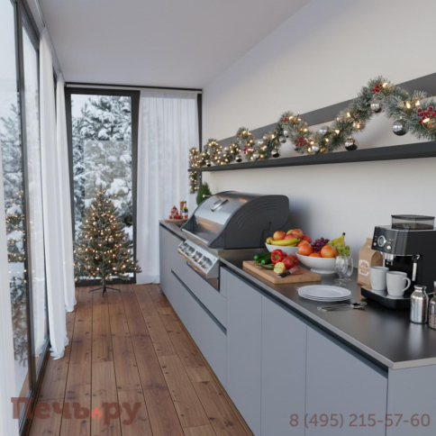 Уличная гриль кухня Астов по индивидуальному проекту фото 2