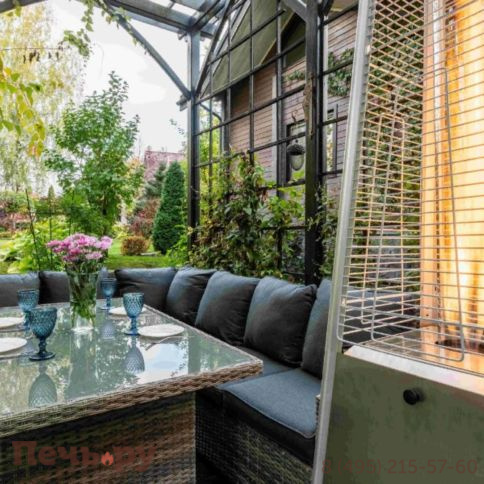 Уличный газовый обогреватель Royal Family Eva из нержавеющей стали фото 9