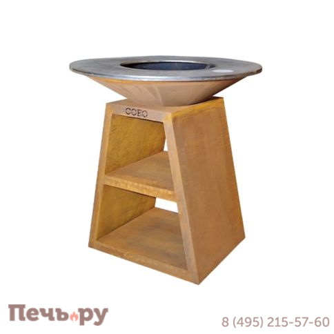Уличный гриль Coeo Trio 82 - Corten (без роликов) фото