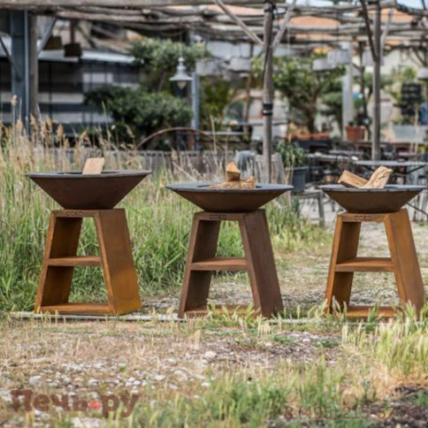 Уличный гриль Coeo Trio 98 - Corten (Высота 100, без роликов) фото 3