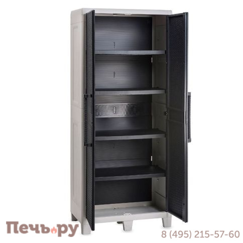 Уличный шкаф Gardeck 2х дверный глубокий Santorini XL (4 полки) фото 2