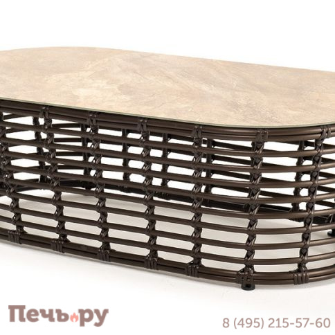 Валенсия 4SiS журнальный столик из искусственного ротанга, цвет бронзовый фото