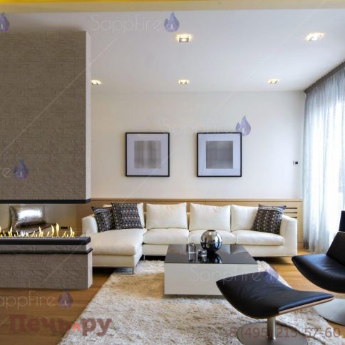 Встраиваемый биокамин SappFire торцевой сквозной 2000 фото 5