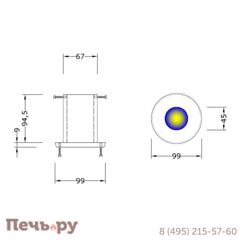 Встраиваемый потолочный светильник Licht-2000 Rondo (береза. без LED лампы) фото 2