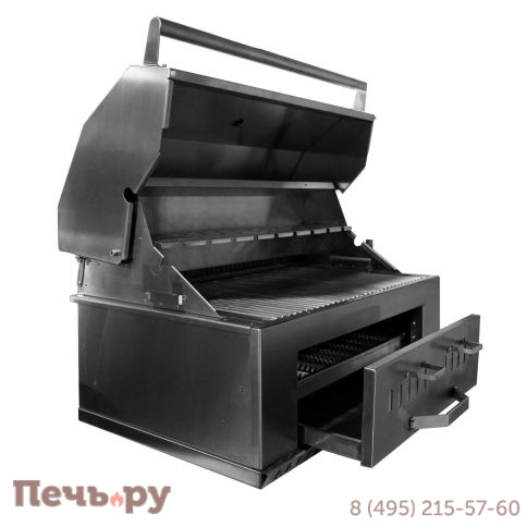 Встраиваемый угольный гриль B-fire (нержавеющая сталь) фото 4