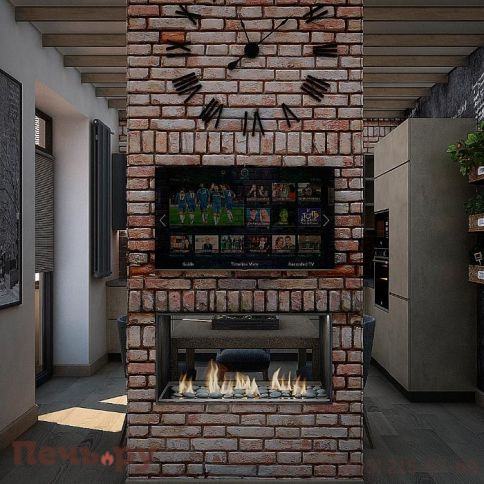 Встроенный биокамин Lux Fire сквозной 1210 М фото 2