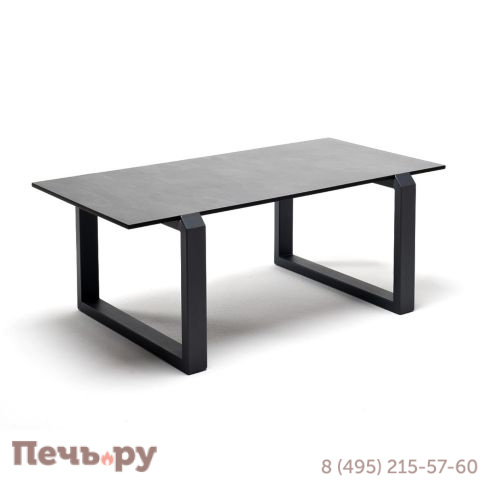 Журнальный стол 4SiS Варадеро из HPL 110х60 H43, каркас алюминий темно-серый (RAL 7024), цвет столешницы серый гранит фото