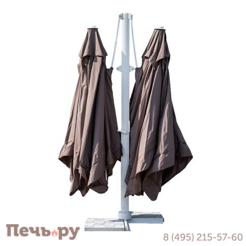 Зонт Gardeck Валенсия 3*4м двойной Мадрид 3*3м, цвет песочный фото 11