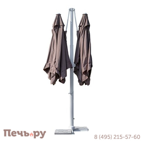 Зонт Gardeck Валенсия 3*4м двойной Мадрид 3*3м, цвет песочный фото 12