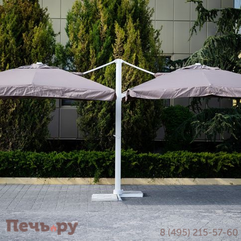 Зонт Gardeck Валенсия 3*4м двойной Мадрид 3*3м, цвет песочный фото 2