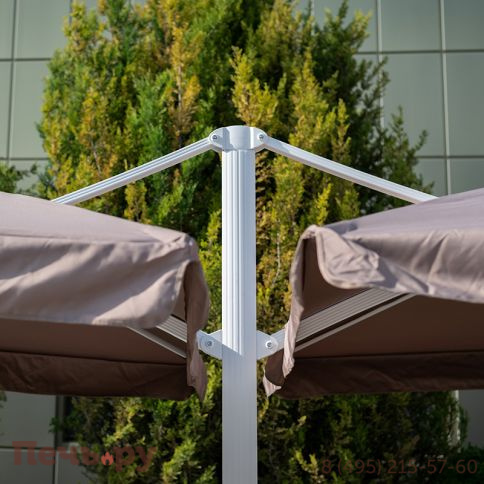 Зонт Gardeck Валенсия 3*4м двойной Мадрид 3*3м, цвет песочный фото 4