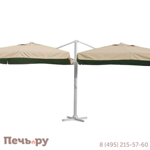 Зонт Gardeck Валенсия 3*4м двойной Мадрид 3*3м, цвет песочный фото