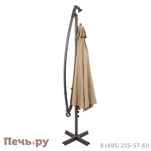 Зонт Gardeck Парма, 3000мм, с вент. куполом, бежевый фото 3