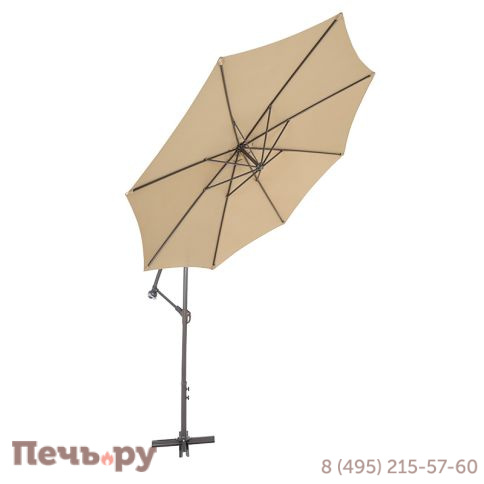 Зонт Gardeck Парма, 3000мм, с вент. куполом, бежевый фото