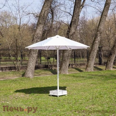 Зонт Royal Family Mistral 300 круглый без волана (база в комплекте) белый фото 2