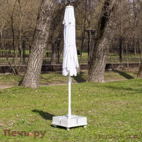 Зонт Royal Family Mistral 300 круглый без волана (база в комплекте) белый фото 3