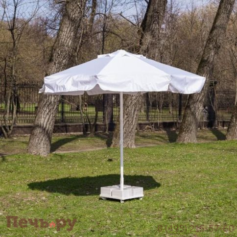 Зонт Royal Family Mistral 300 круглый с воланом (база в комплекте) белый фото 2