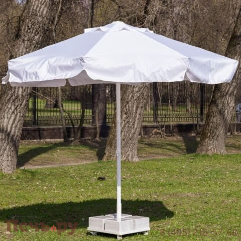 Зонт Royal Family Mistral 300 круглый с воланом (база в комплекте) белый фото