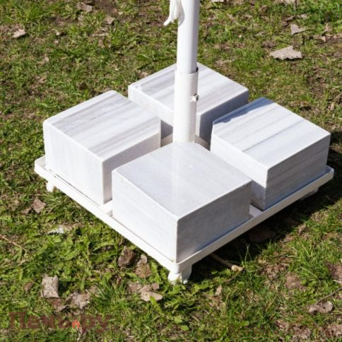 Зонт Royal Family Mistral 300 круглый с воланом (база в комплекте) зеленый фото 4