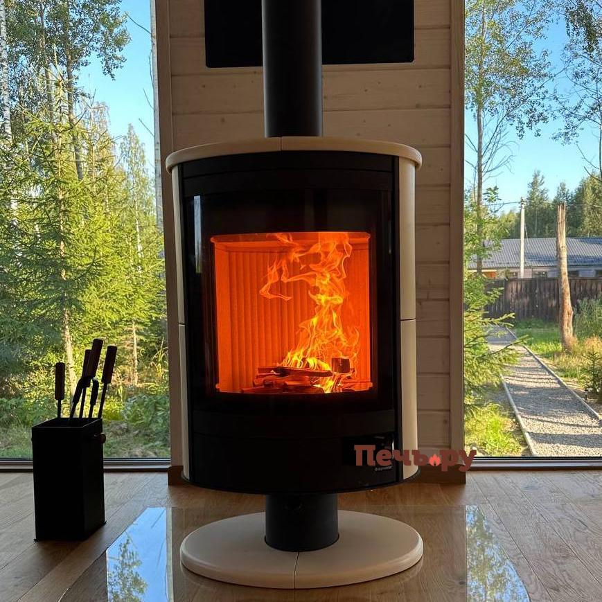 Печь камин Romotop Stromboli N 02 поворотный, керамика видео