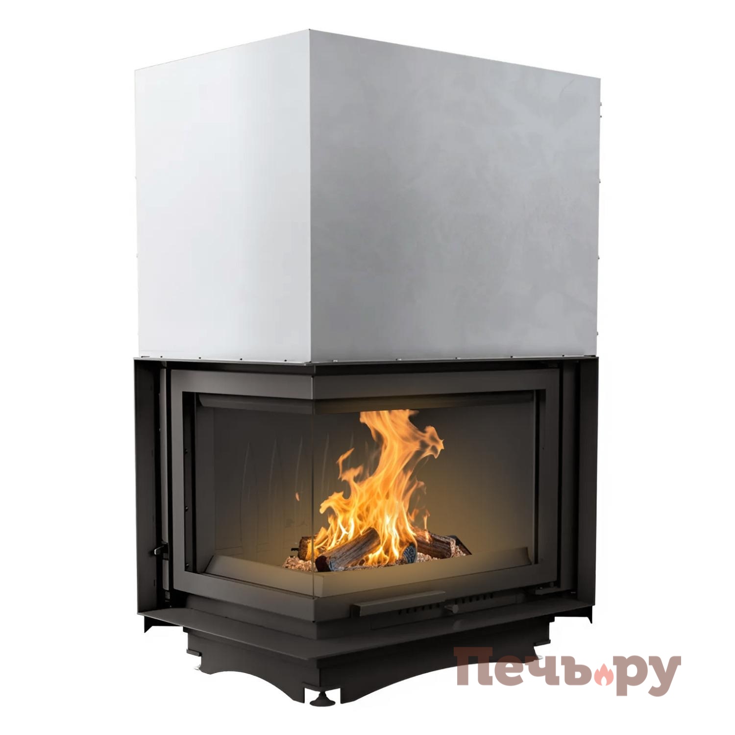 Каминная топка Kratki Zuzia/L/BS/G (угловое стекло слева, гильотина) видео