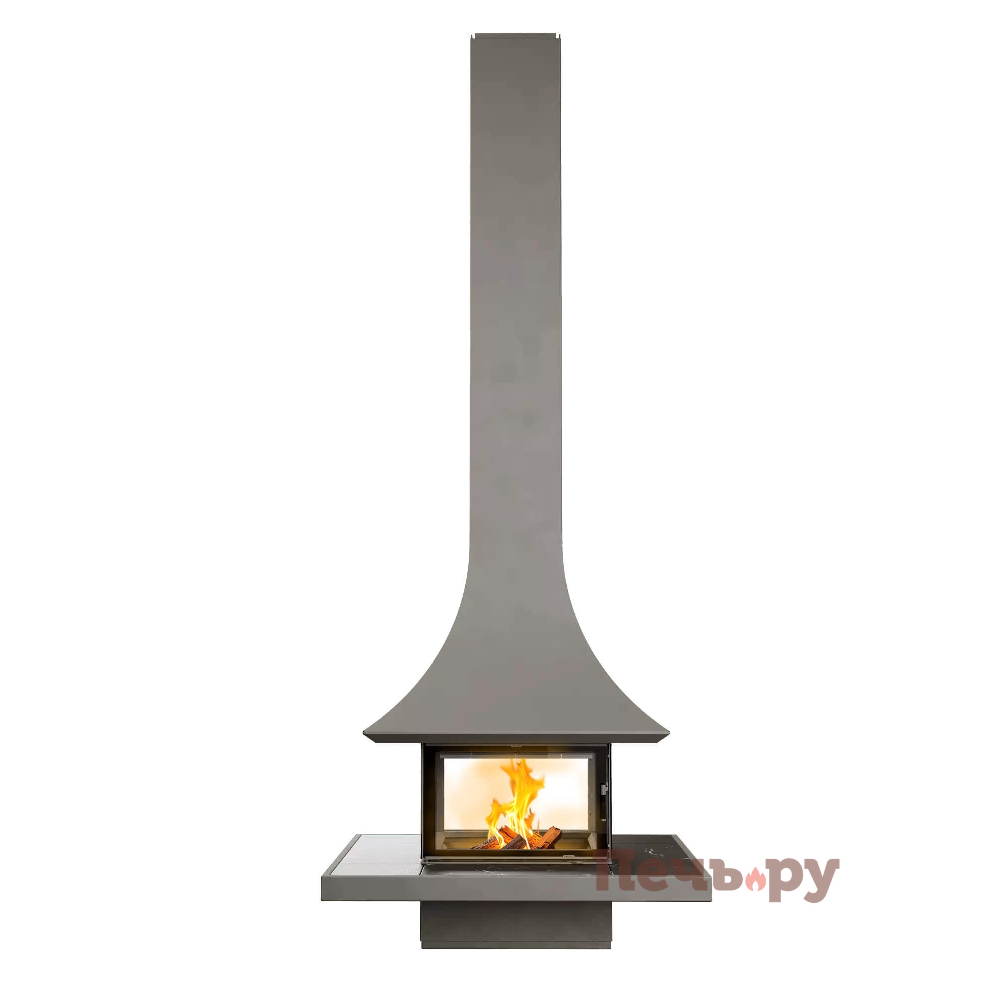 Камин Астов на базе четырехсторонней топки АРТ П4С 800 видео