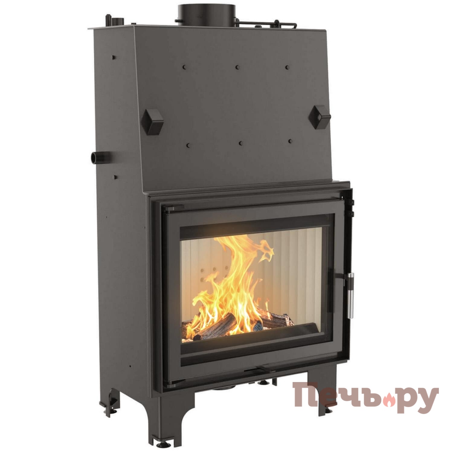 Каминная топка Kratki Aquario/A/18/PW/W с водяным контуром видео