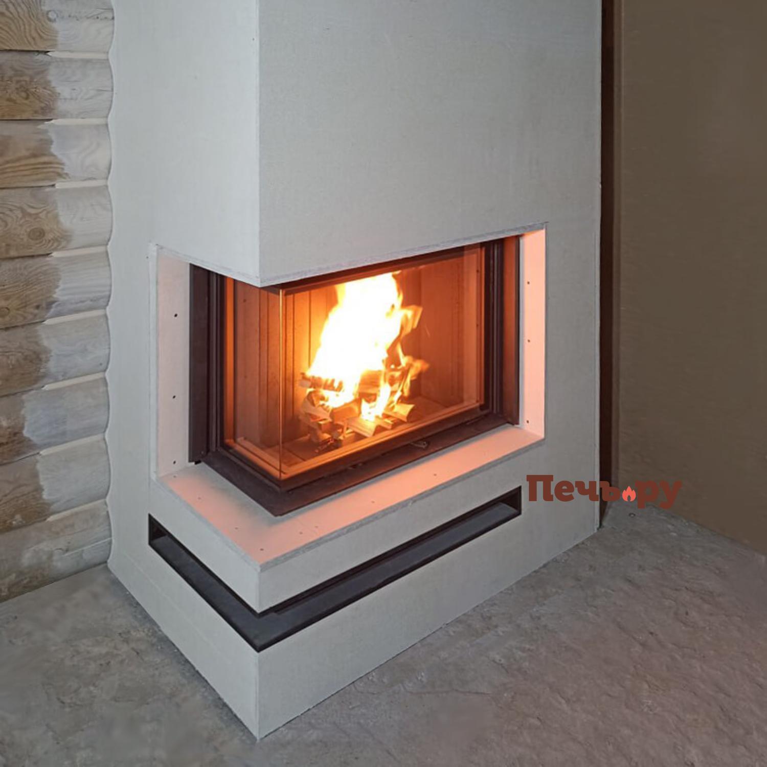 Каминная топка Romotop Impression R/L 2G L 83.60.34.21 черный шамот видео