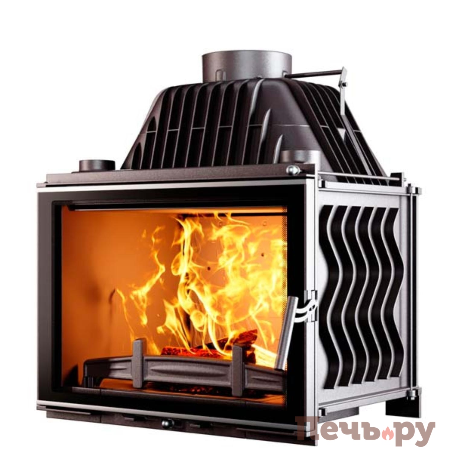 Каминная чугунная топка  Kaw-Met W17 Dekor 16,1кВт Eko видео