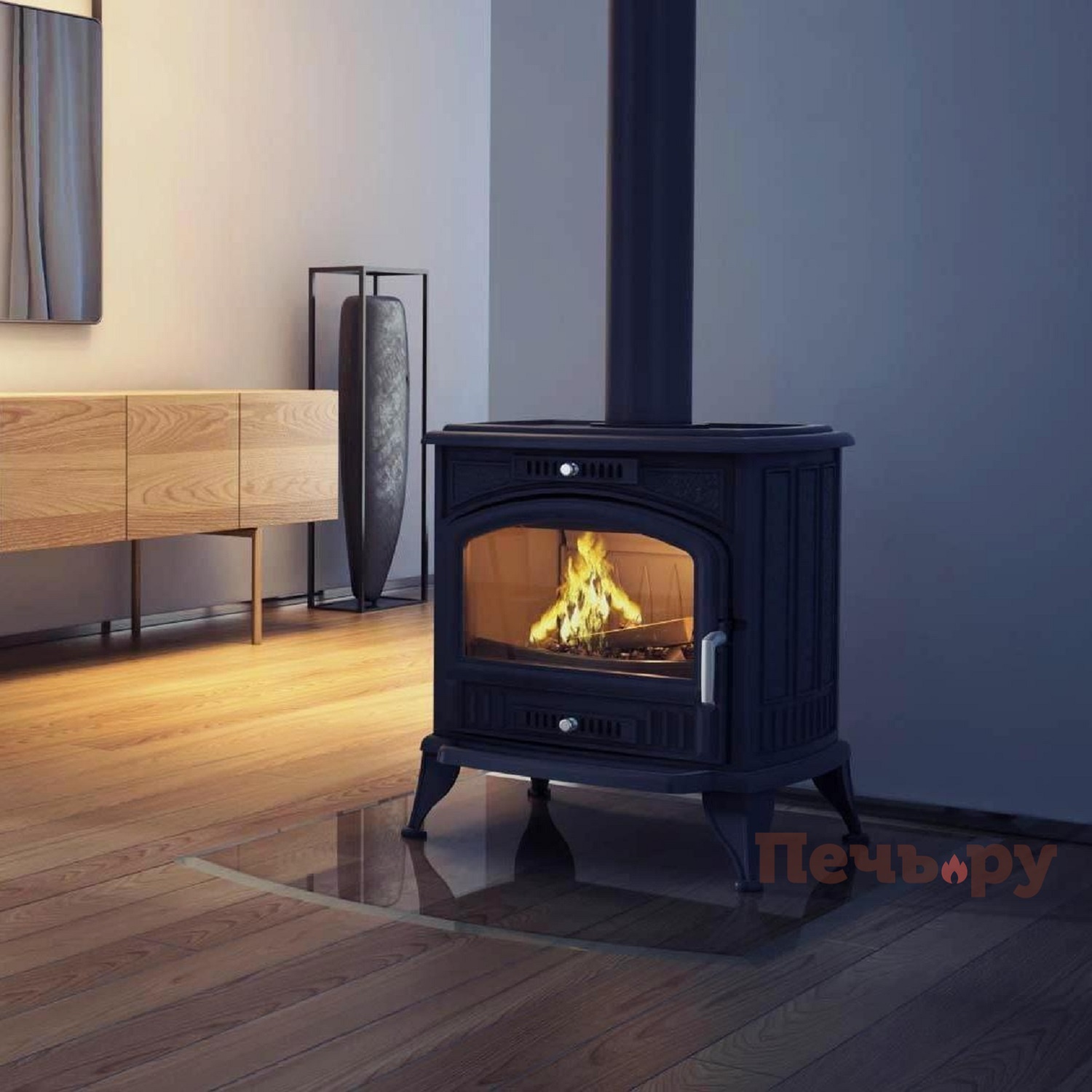 Печь камин Kratki Koza K6 (150 мм) видео