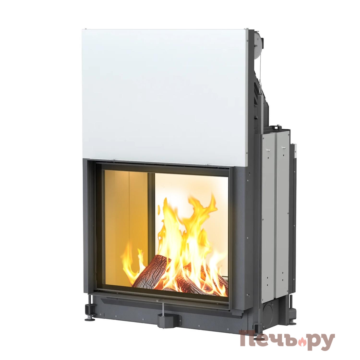 Каминная топка Brunner Stil-Kamin Tunnel 75/90 с подъемом/без подъема видео