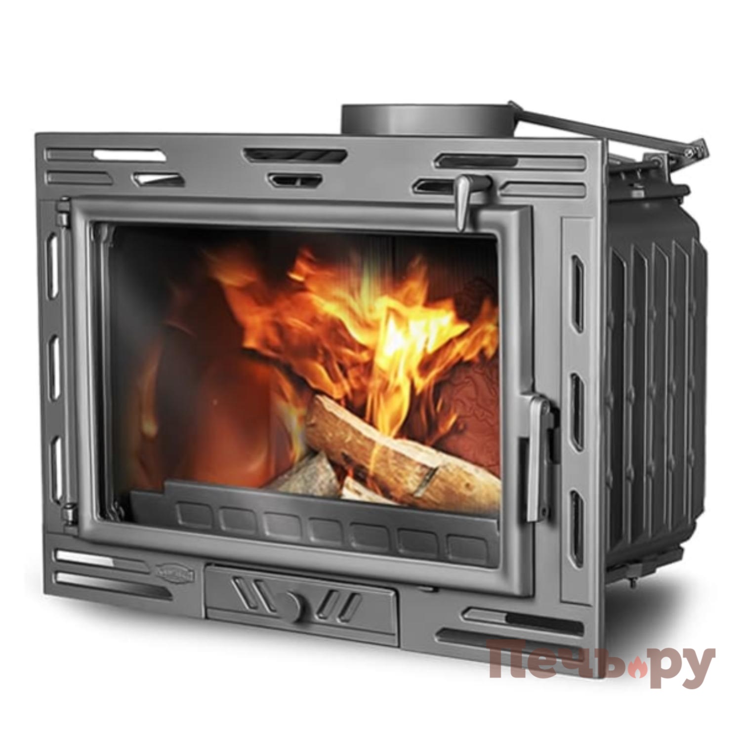 Каминная чугунная топка  Kaw-Met W9A 9,8 кВт Eko видео