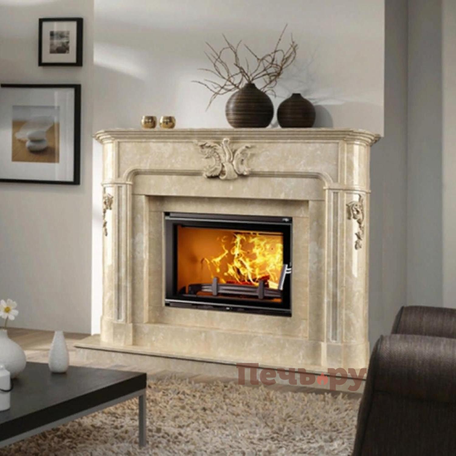 Каминная чугунная топка  Kaw-Met W17 16,1 кВт Eko видео