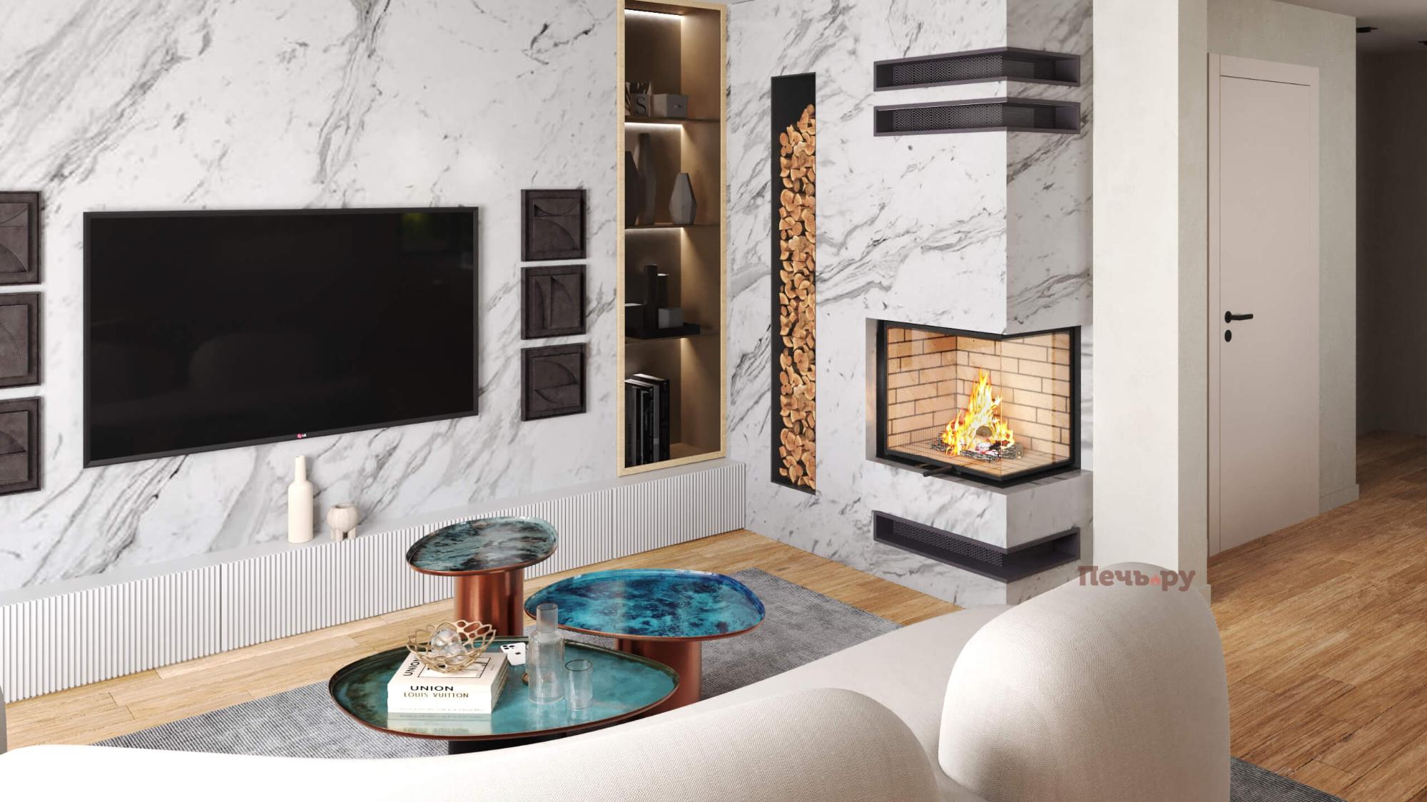 Каминная топка Астов П2С 6057 видео