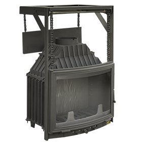 Каминная чугунная топка Мета Панорама 700 П фото