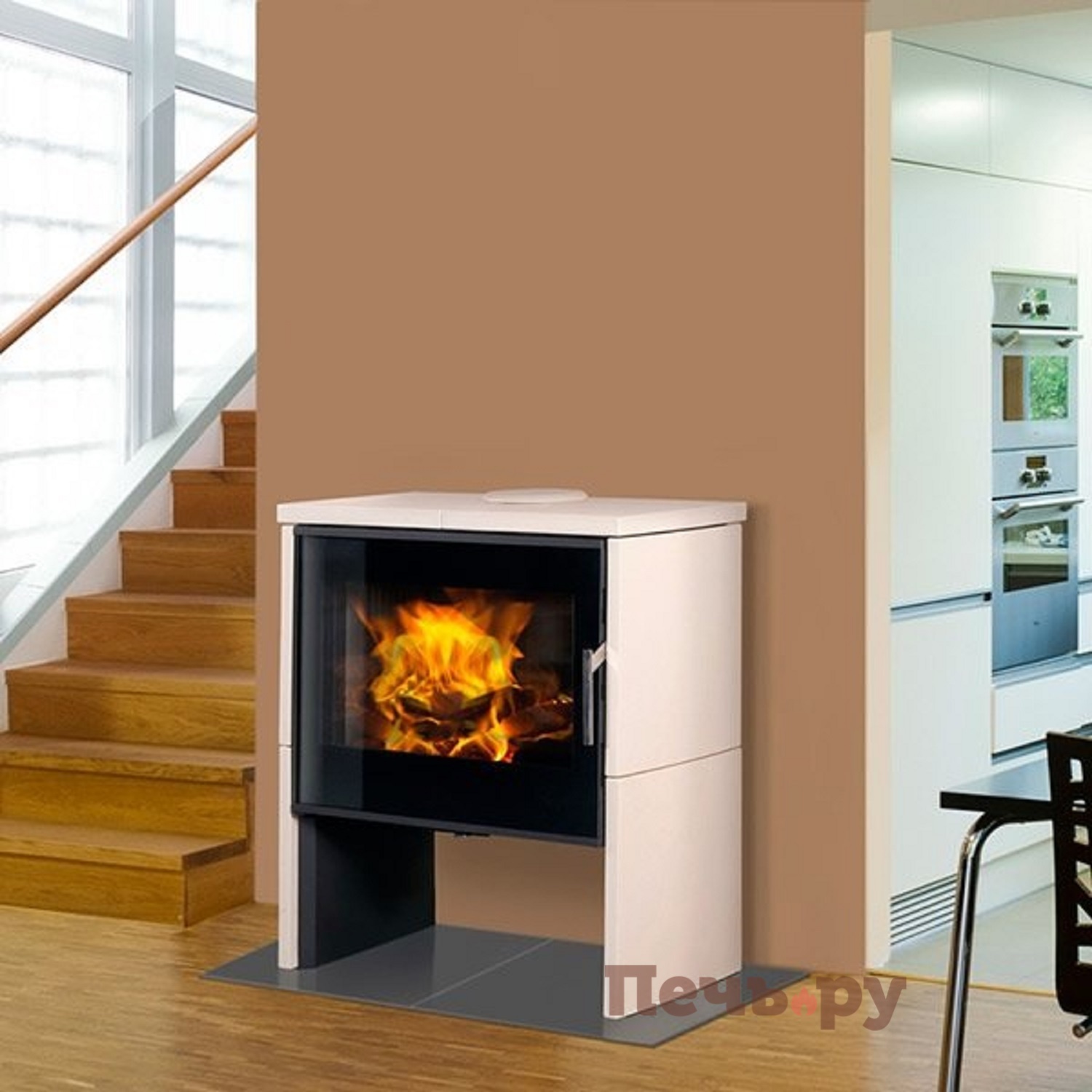 Печь камин Romotop Riano N 02 керамика видео