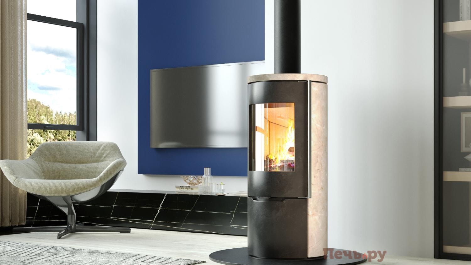 Печь камин Астов R1.0 K видео