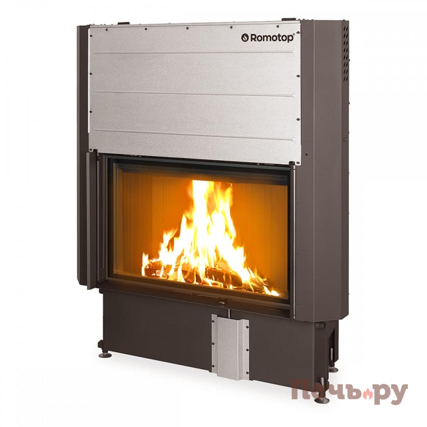 Каминная топка Romotop Impression 2G L 93.60.01 черный шамот видео