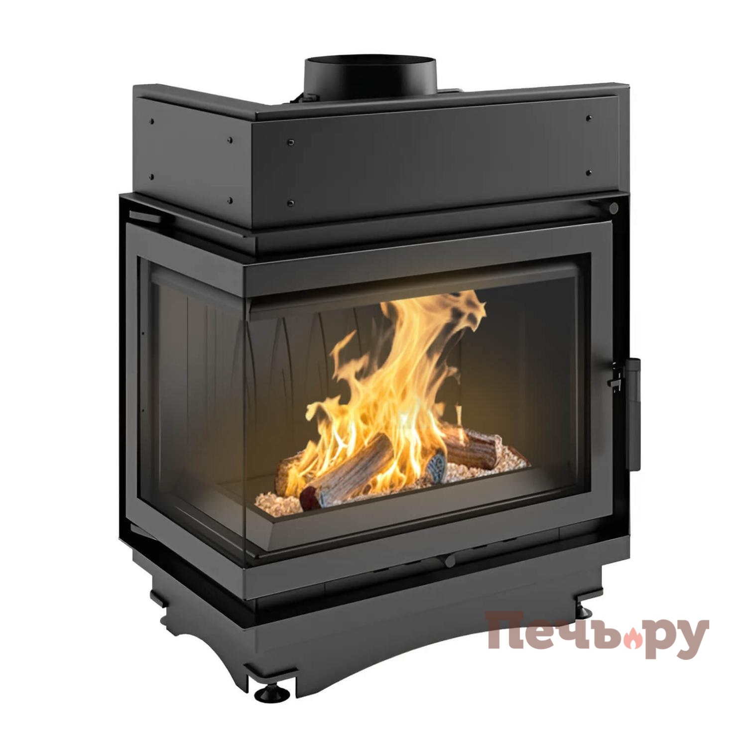 Каминная топка Kratki Maja/L/BS (угловое стекло слева) видео