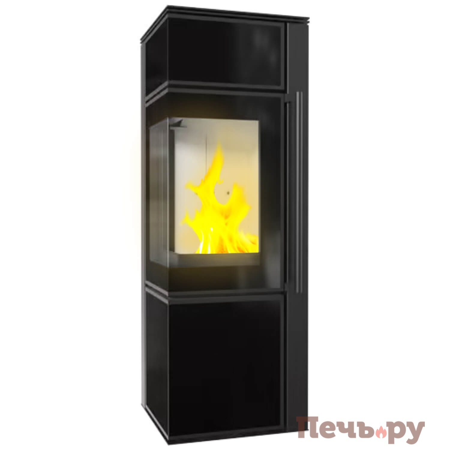 Печь камин Kratki Pro TORA/S Nero Assoluto, с доводчиком видео